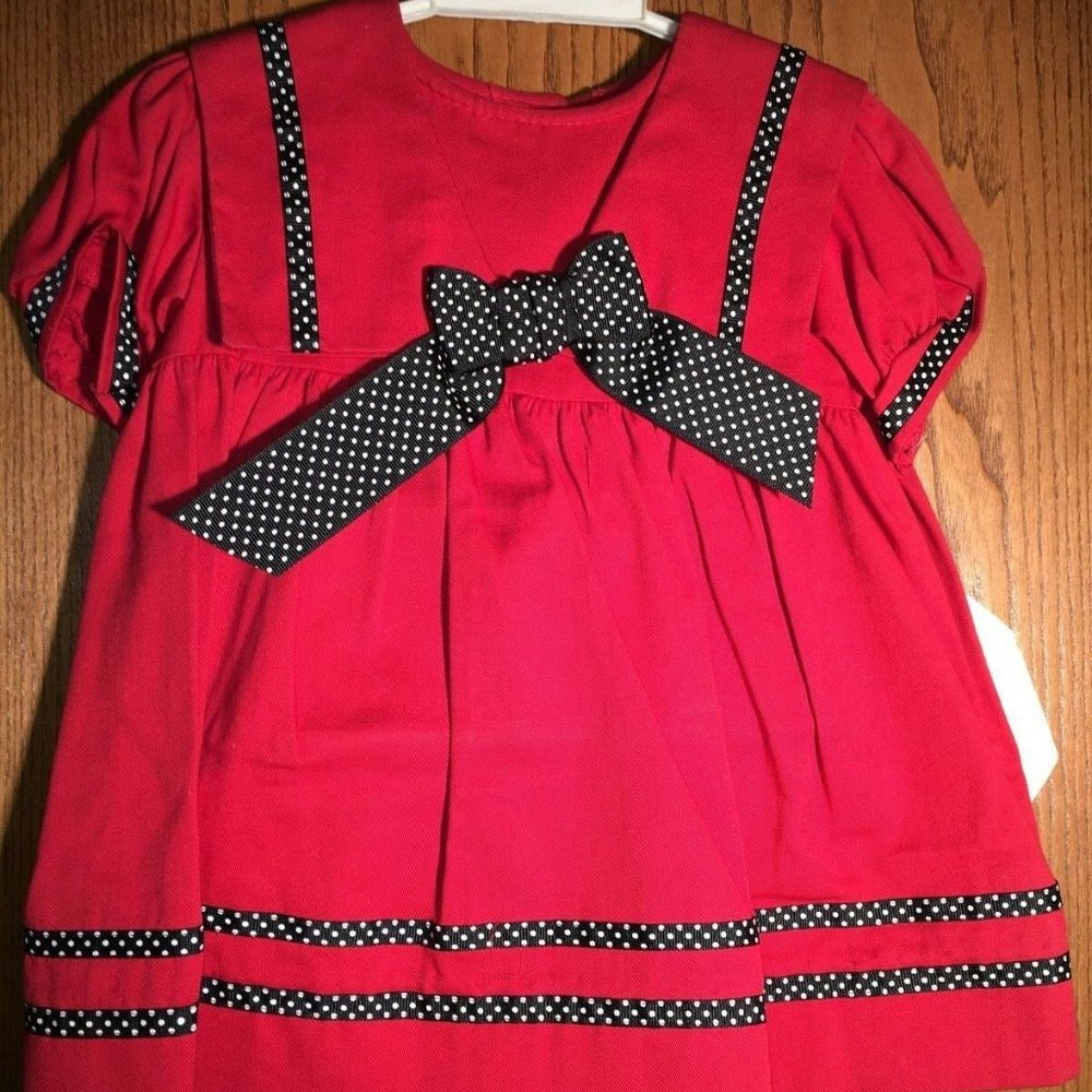 JOLENE PRESENTS CUTE RED AND BLUE DRESS SIZE SEE